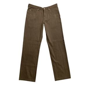 Kenneth Cole Pants Men 32 Chocolate Brown Cotton Blend Straight Bedford Corduroy